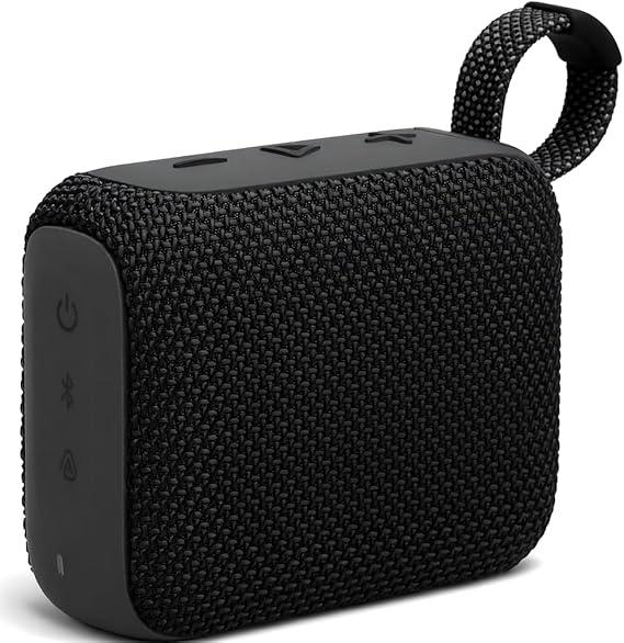 Caixa de Som Portátil GO 5W, Caixa de Som Bluetooth, Conexão USB, Cartão de Memória, Cabo P2, Som Limpo e Potente, Perfeita Para Viagens, Festas, Praia, Botões de Controle, Impermeável, Som Alto
