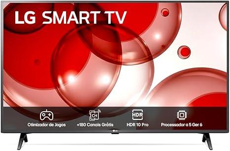 Smart TV 43" LG Full HD 43LR6700 Processador α5 Ger6 AI Alexa integrado LG Channels webOS 23 compatível com Controle Smart Magic